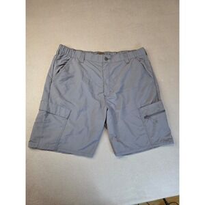 Wrangler ATG Harbor Shorts Mens 38x8.5 Gray Cargo Outdoor Hiking UPF Stretch